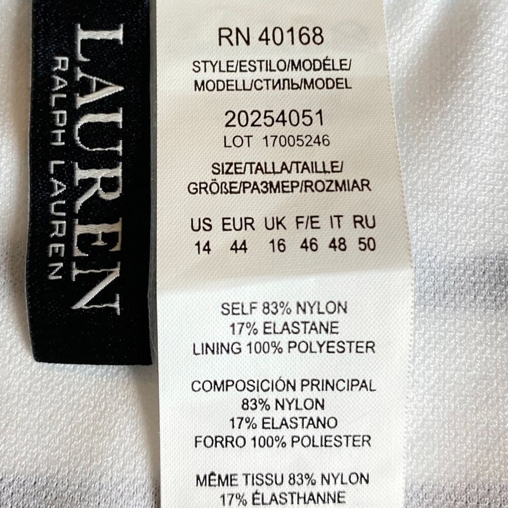 Lauren Ralph Lauren Women's Striped Bikini Bottom, size 14 - Picture 4 of 6